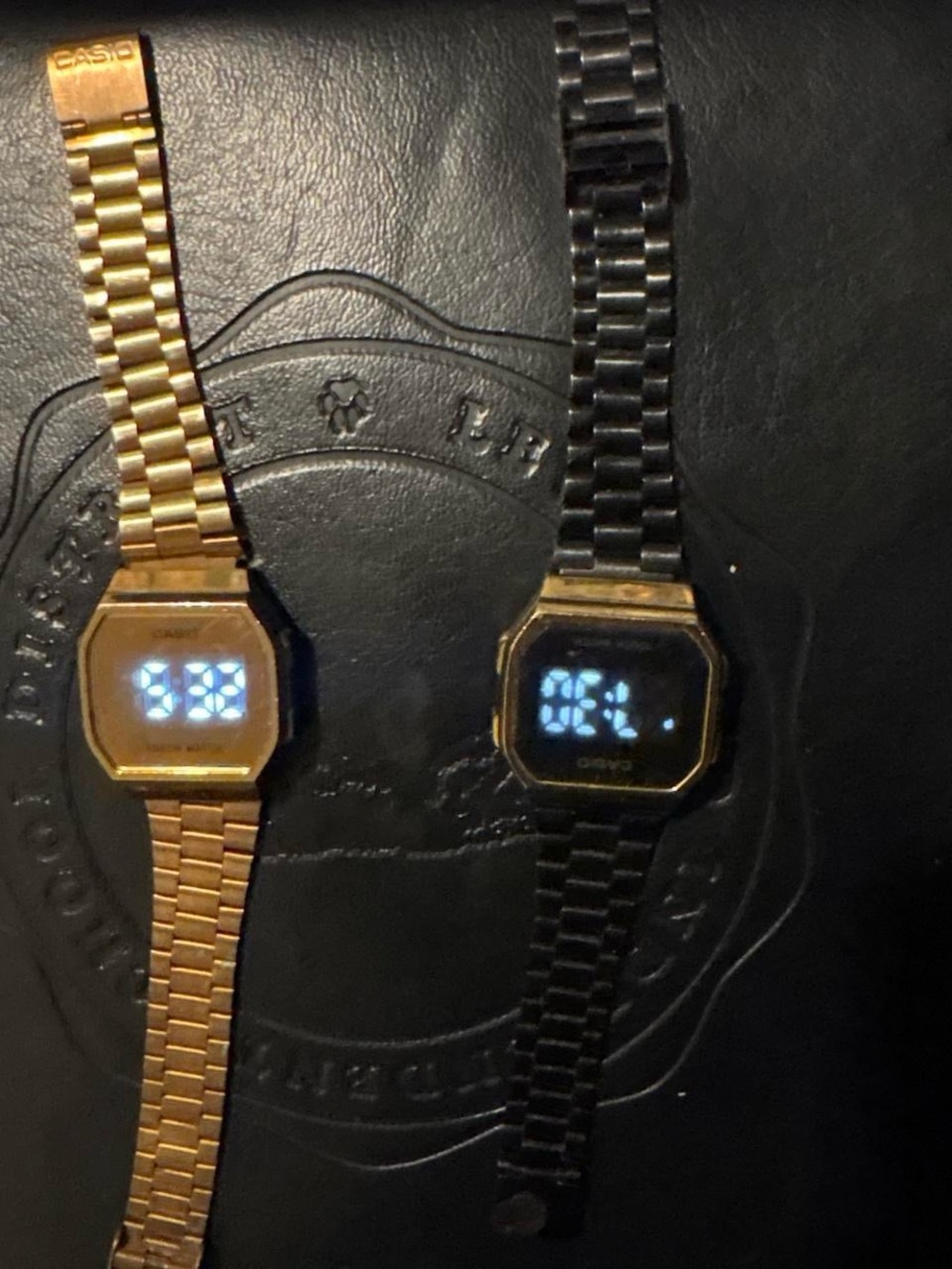 Casio Dual LED Digital Watches in Gold and Black